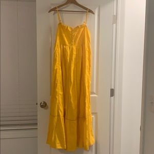 Anthropologie- Maeve golden yellow maxi dress